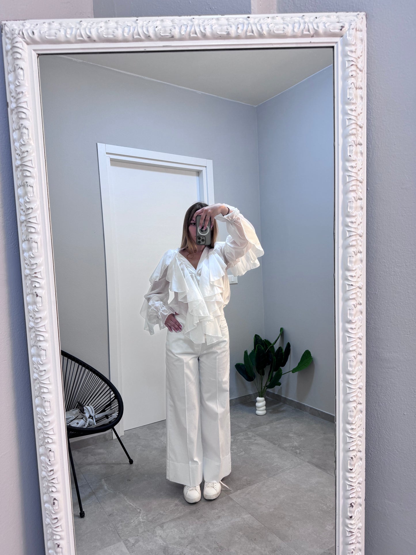 Camicetta con frappe