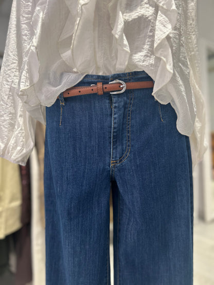 Jeans palazzo con cintura