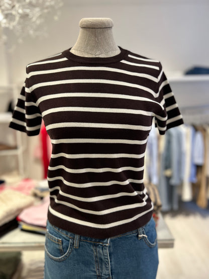 T-shirt manica corta con righe