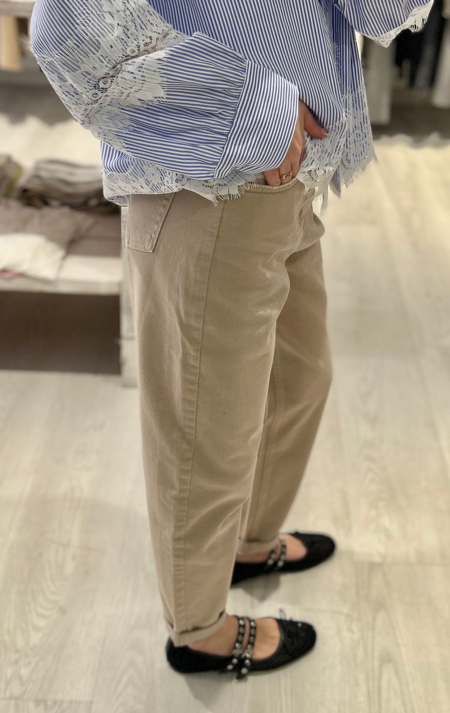 Jeans carrot vita alta