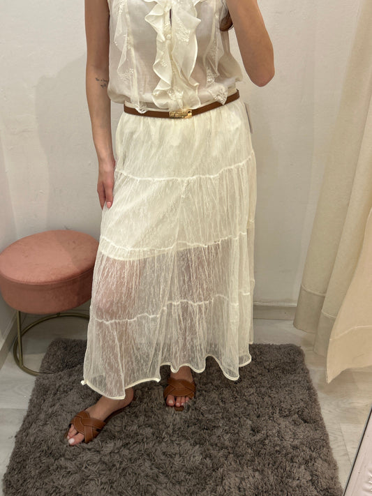Gonna in pizzo e tulle