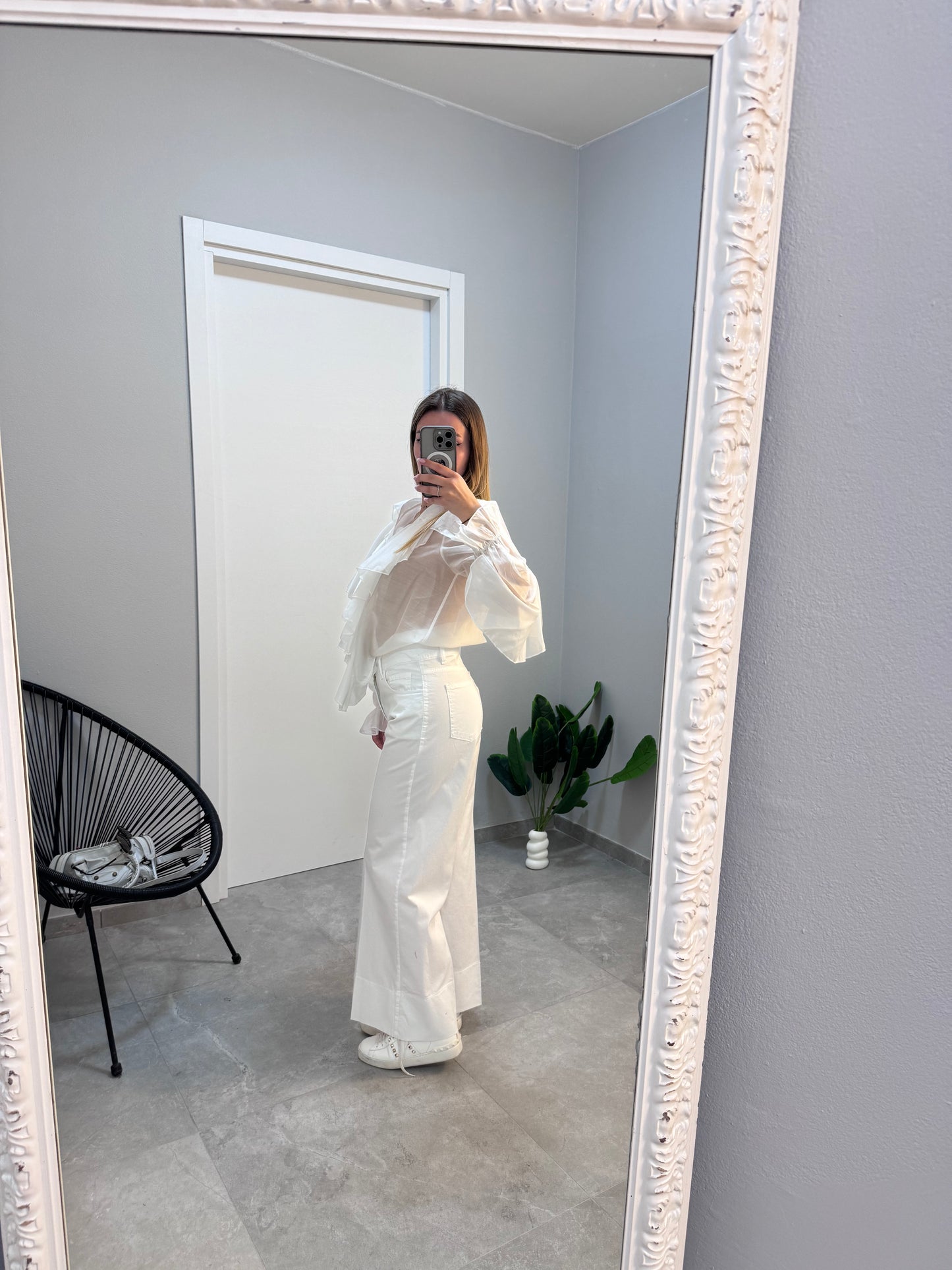 Camicetta con frappe