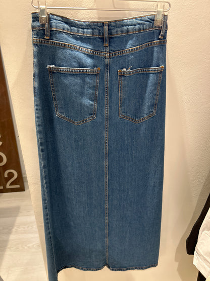 Gonna lunga in denim
