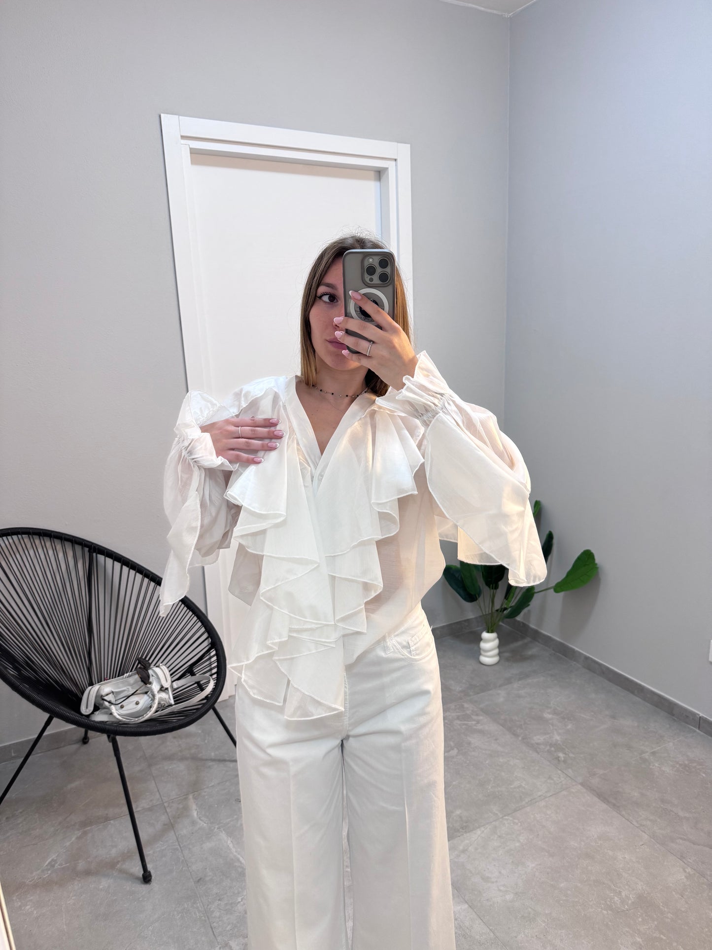 Camicetta con frappe