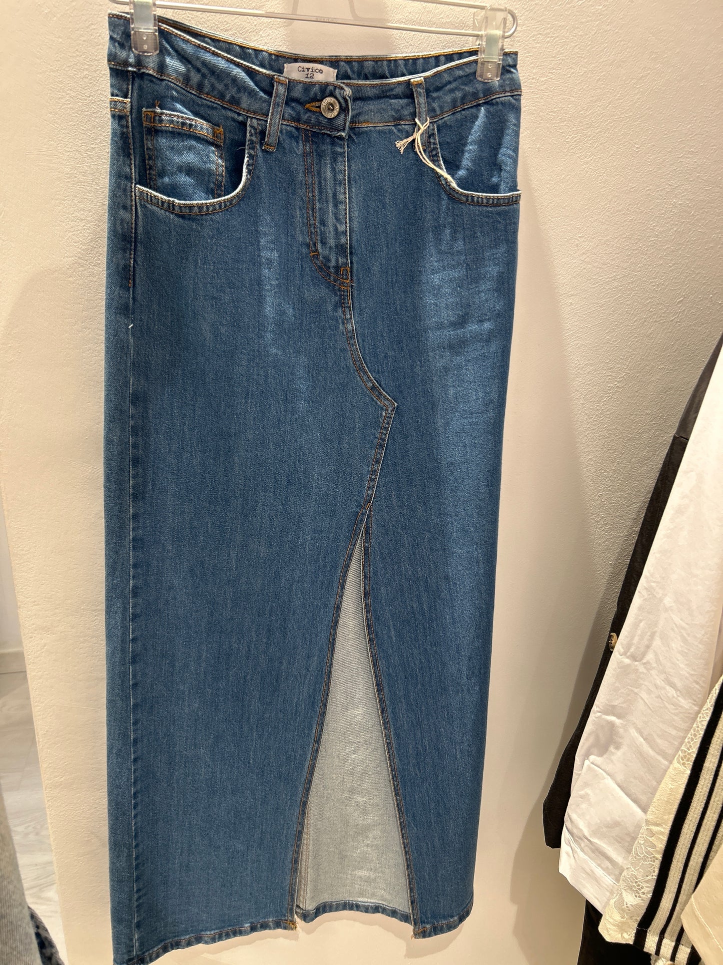Gonna lunga in denim