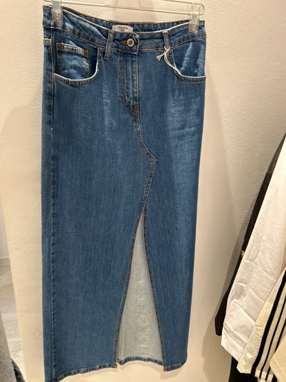 Gonna lunga in denim