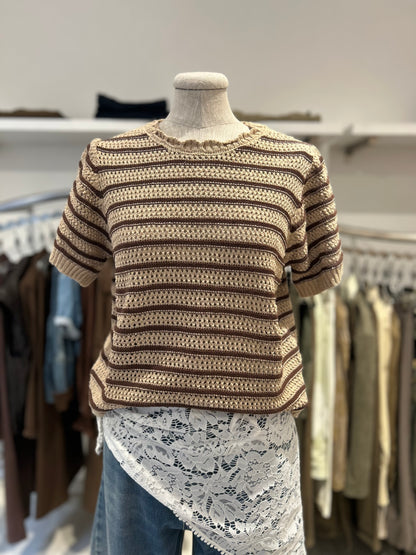 T-shirt crochet a righe