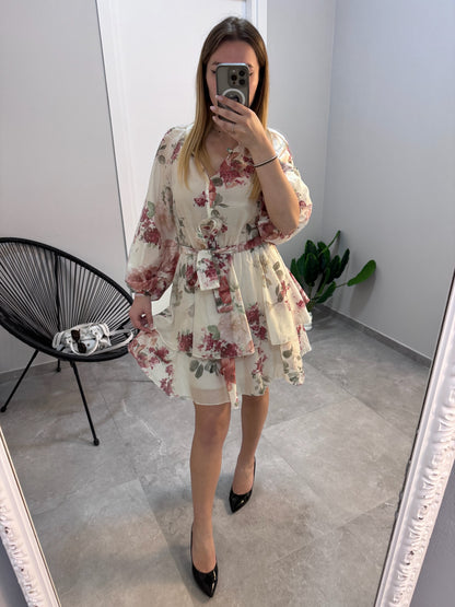 Vestitino fiorellini Bordeaux