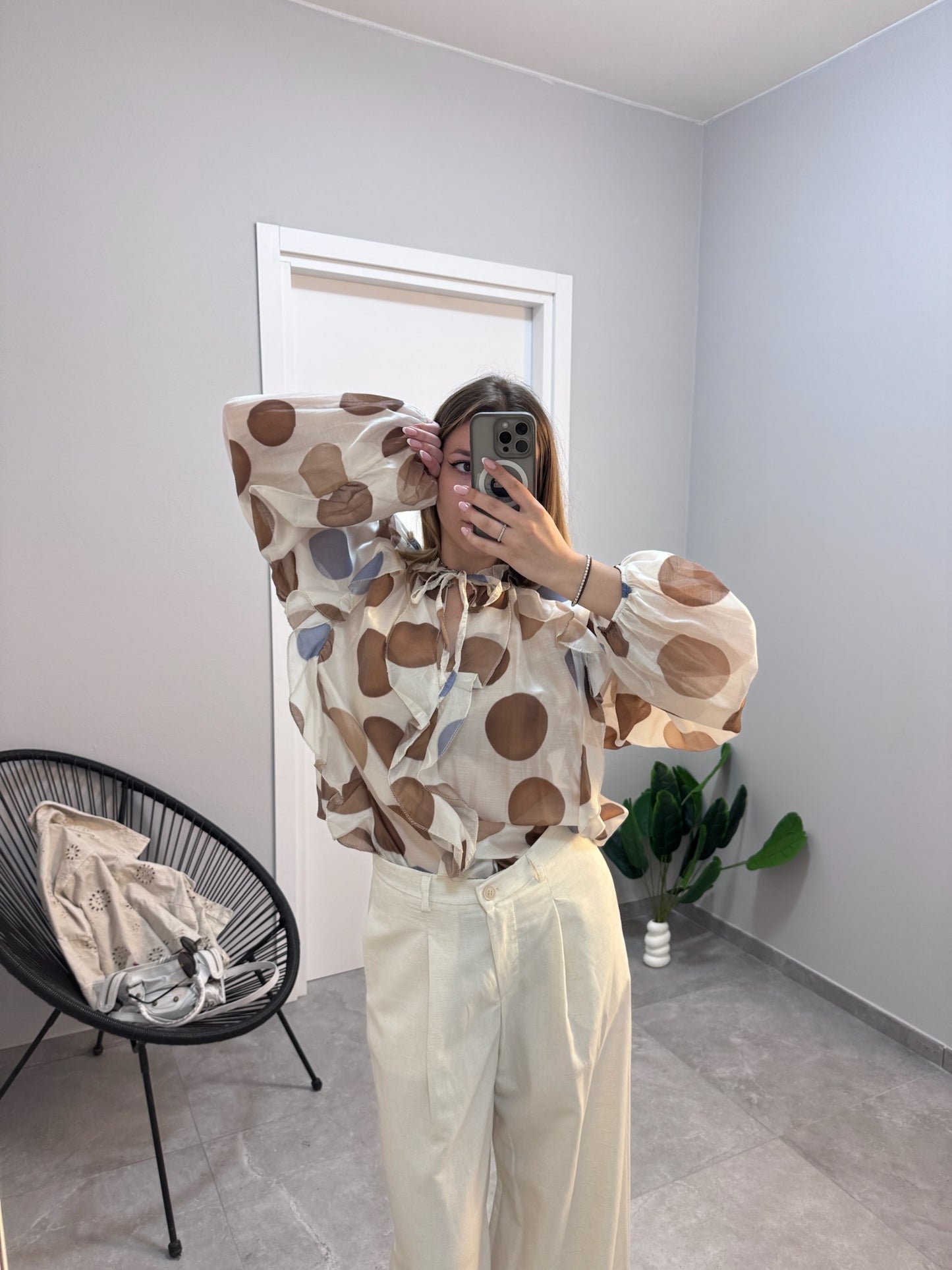 Camicetta a pois grandi