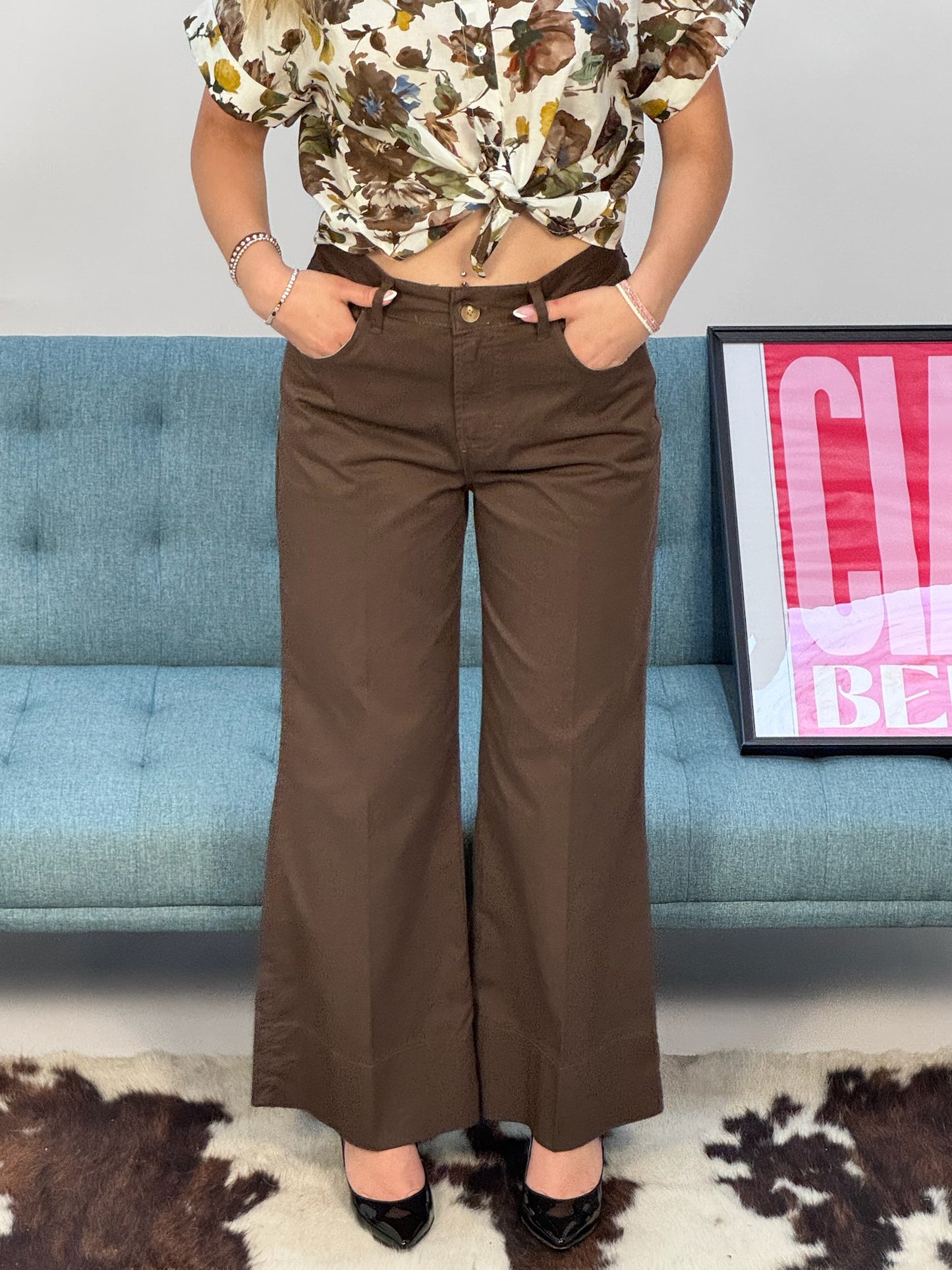 Panta palazzo in cotone