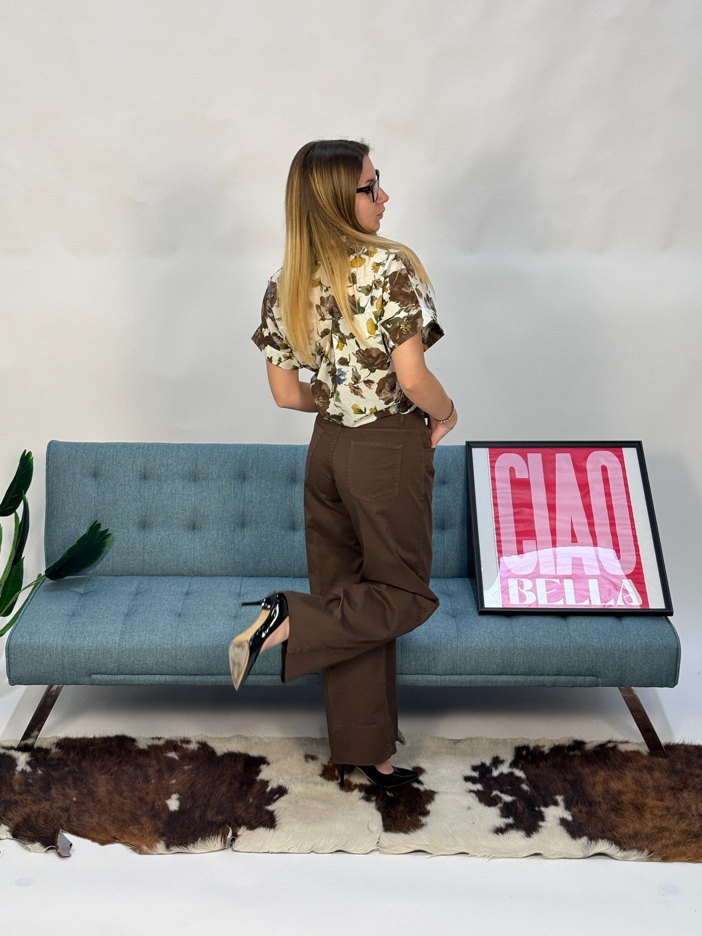 Panta palazzo in cotone