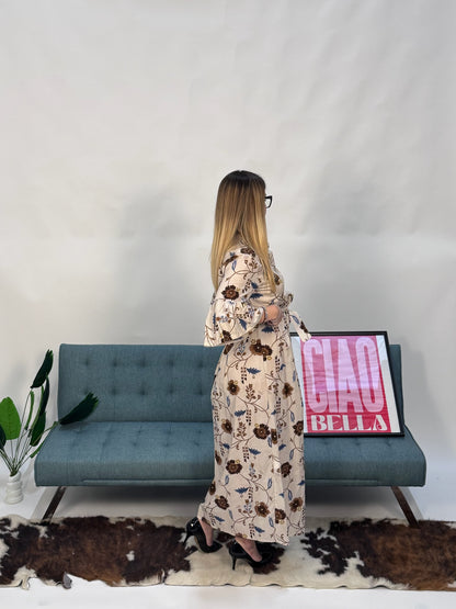 Vestito floreale baige