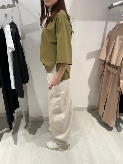 Pantalone "Carrot" con bottone